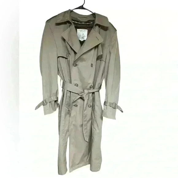 London Fog Vtg Clipper Mist All Weather Trench Coat Removable Fur Lined 40R - Picture 1 of 10